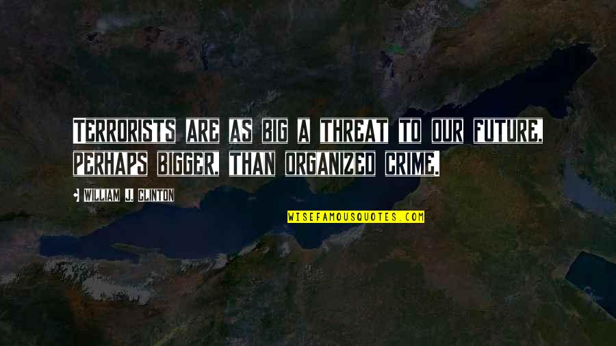 Organized Crime Quotes By William J. Clinton: Terrorists are as big a threat to our