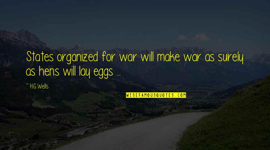 Organized Quotes By H.G.Wells: States organized for war will make war as