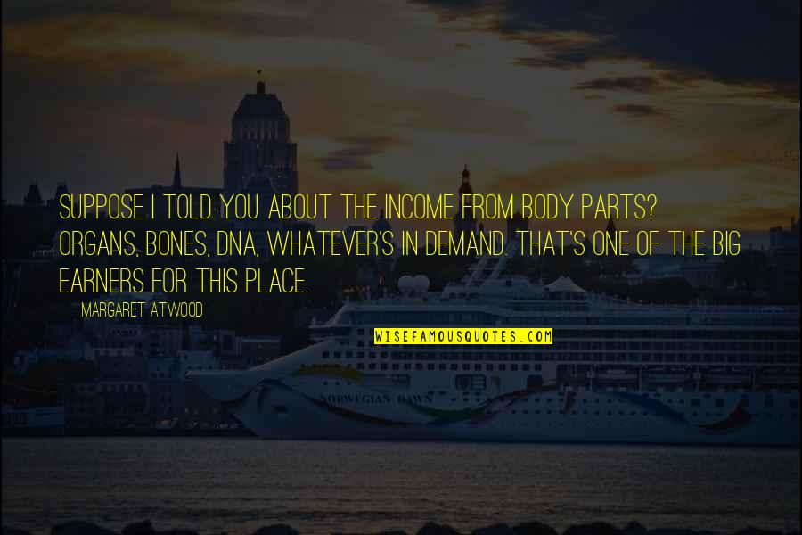 Organs Quotes By Margaret Atwood: Suppose I told you about the income from Organs Quotes By Margaret Atwood: Suppose I told you about the income from