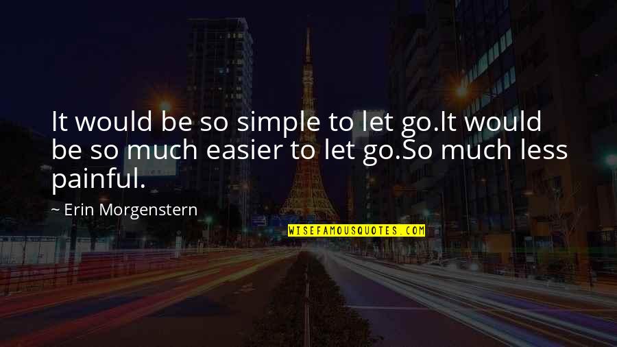 Orifices Pronounced Quotes By Erin Morgenstern: It would be so simple to let go.It Orifices Pronounced Quotes By Erin Morgenstern: It would be so simple to let go.It
