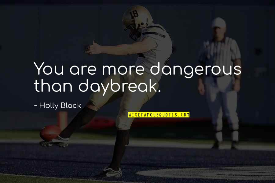 Origin Of Australian Quotes By Holly Black: You are more dangerous than daybreak.