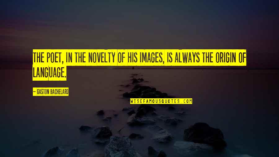 Origin Quotes By Gaston Bachelard: The poet, in the novelty of his images,