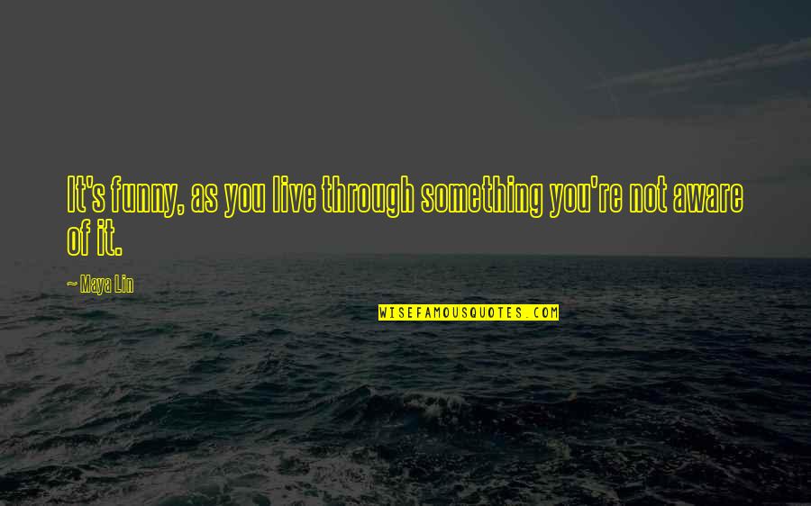 Orion Dc Quotes By Maya Lin: It's funny, as you live through something you're