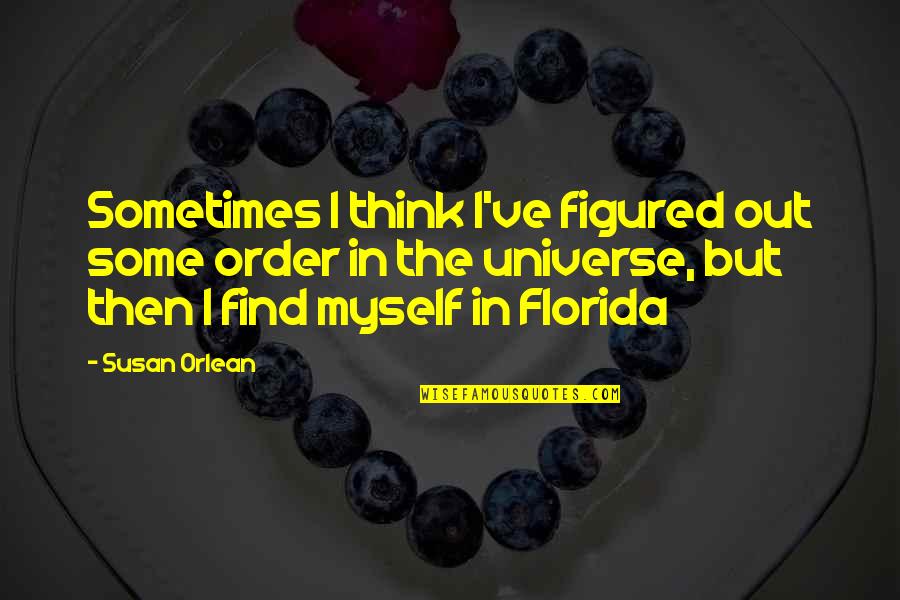 Orlean Quotes By Susan Orlean: Sometimes I think I've figured out some order