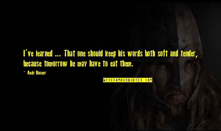 Orley Lindgren Quotes By Andy Rooney: I've learned ... That one should keep his Orley Lindgren Quotes By Andy Rooney: I've learned ... That one should keep his