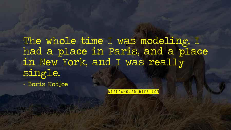 Ormani Forma Quotes By Boris Kodjoe: The whole time I was modeling, I had