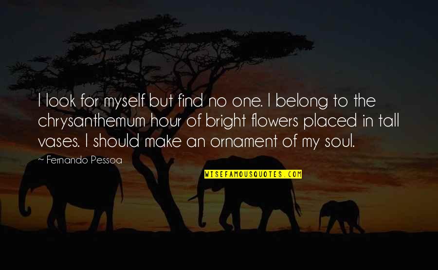 Ornament Quotes By Fernando Pessoa: I look for myself but find no one.