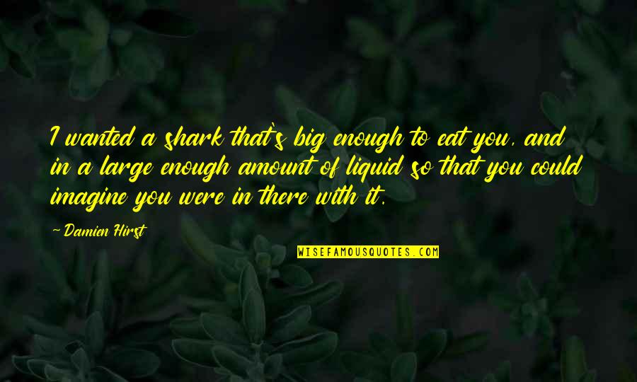Ornamented Transom Quotes By Damien Hirst: I wanted a shark that's big enough to