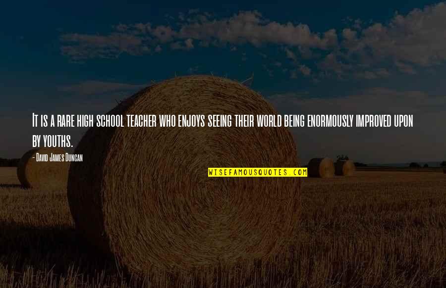 Orowitz Origin Quotes By David James Duncan: It is a rare high school teacher who
