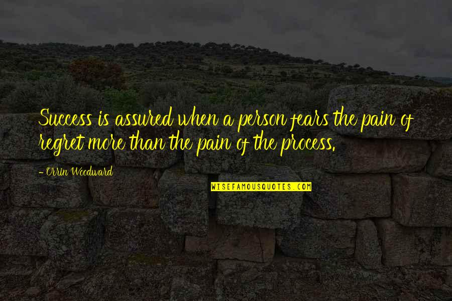 Orrin Quotes By Orrin Woodward: Success is assured when a person fears the