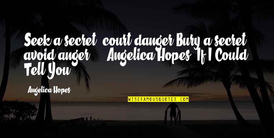 Ortho Kauai Quotes By Angelica Hopes: Seek a secret, court danger.Bury a secret, avoid
