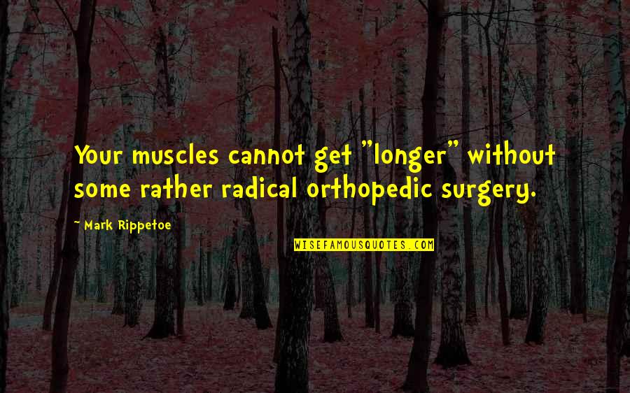 Orthopedic Best Quotes By Mark Rippetoe: Your muscles cannot get "longer" without some rather