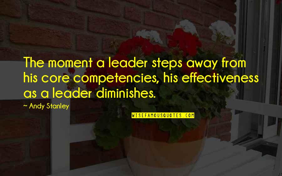 Ortoservis Quotes By Andy Stanley: The moment a leader steps away from his Ortoservis Quotes By Andy Stanley: The moment a leader steps away from his