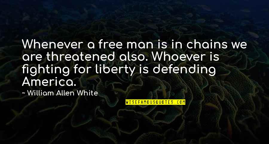 Orwellian Society Quotes By William Allen White: Whenever a free man is in chains we