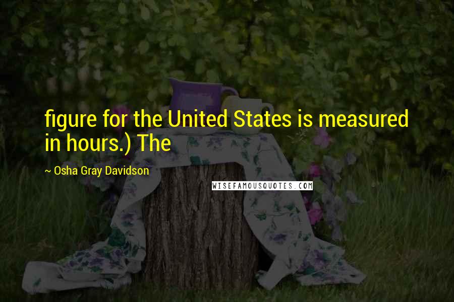 Osha Gray Davidson quotes: figure for the United States is measured in hours.) The