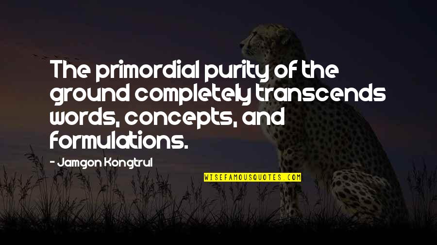 Oshos Best Quotes By Jamgon Kongtrul: The primordial purity of the ground completely transcends