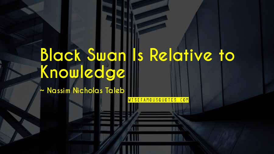 Oskaras Vikipedija Quotes By Nassim Nicholas Taleb: Black Swan Is Relative to Knowledge Oskaras Vikipedija Quotes By Nassim Nicholas Taleb: Black Swan Is Relative to Knowledge