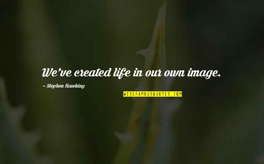 Osmosis Quotes By Stephen Hawking: We've created life in our own image.