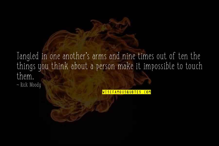 Osole Pizza Quotes By Rick Moody: Tangled in one another's arms and nine times Osole Pizza Quotes By Rick Moody: Tangled in one another's arms and nine times