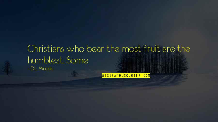 Ossietzky Universit T Quotes By D.L. Moody: Christians who bear the most fruit are the
