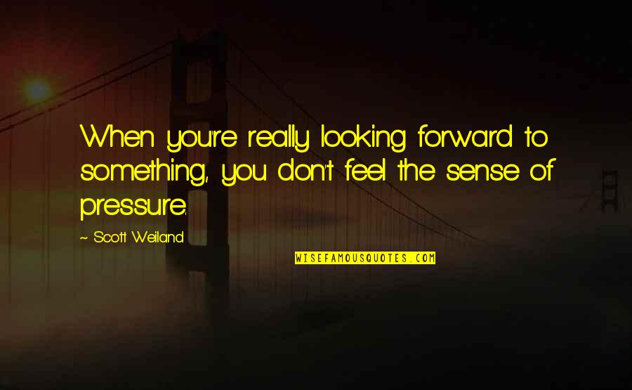 Ossinho No Pulso Quotes By Scott Weiland: When you're really looking forward to something, you Ossinho No Pulso Quotes By Scott Weiland: When you're really looking forward to something, you