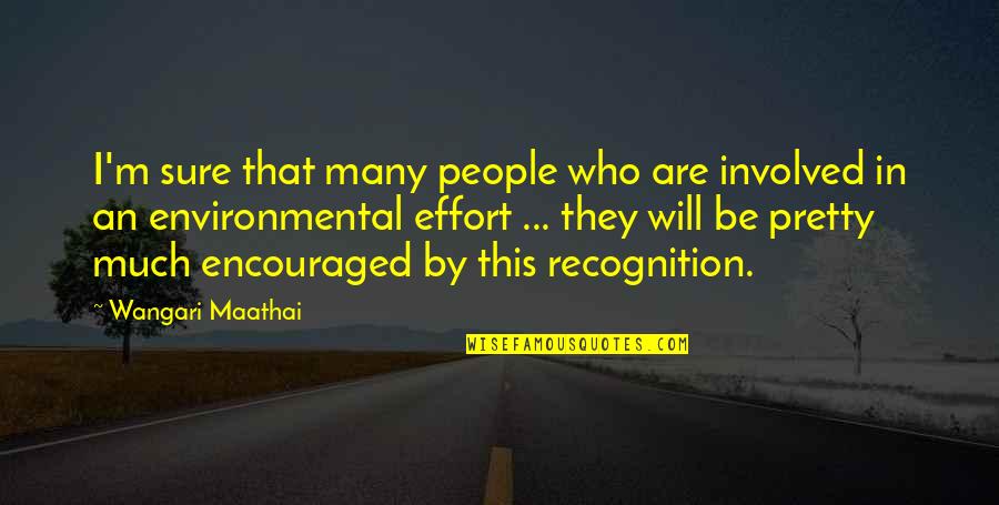 Ostensibly Def Quotes By Wangari Maathai: I'm sure that many people who are involved Ostensibly Def Quotes By Wangari Maathai: I'm sure that many people who are involved