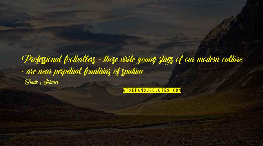 Ostheimer Unicorn Quotes By Frank Skinner: Professional footballers - those virile young stags of