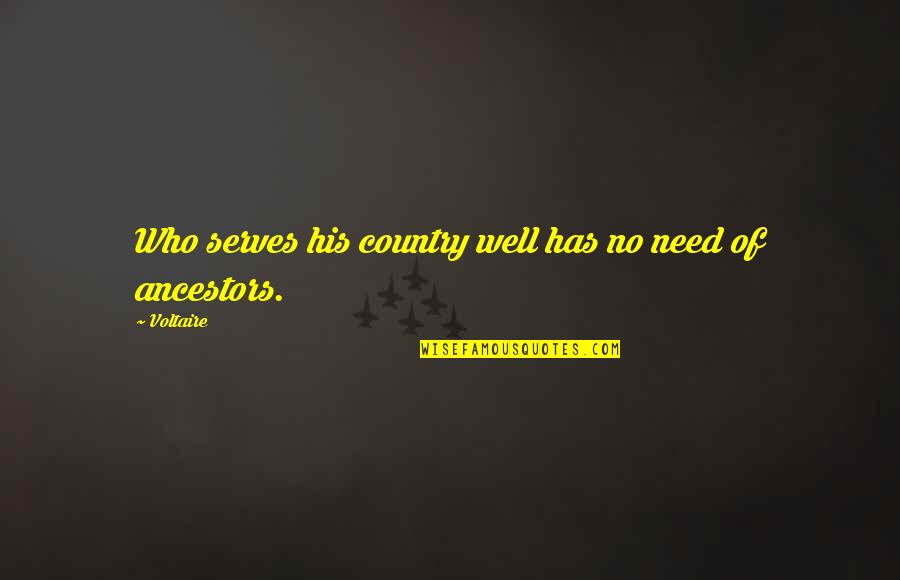 Ostoevsky Quotes By Voltaire: Who serves his country well has no need