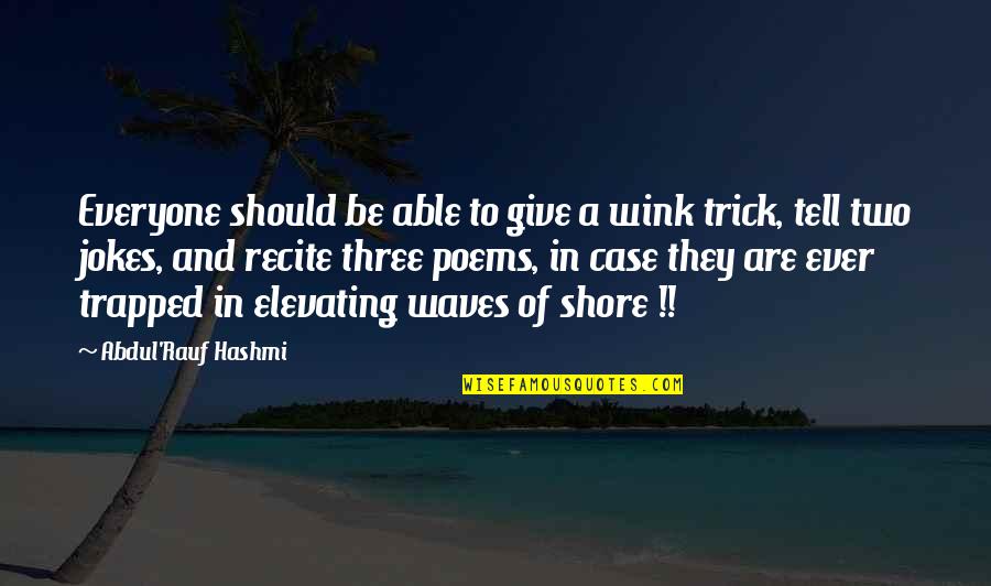 Osvojili Quotes By Abdul'Rauf Hashmi: Everyone should be able to give a wink