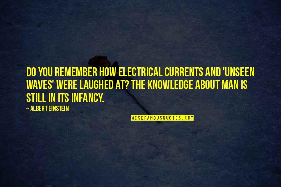 Osvojili Quotes By Albert Einstein: Do you remember how electrical currents and 'unseen