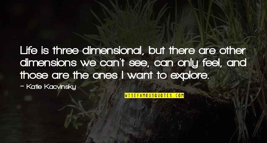 Other Dimensions Quotes By Katie Kacvinsky: Life is three-dimensional, but there are other dimensions