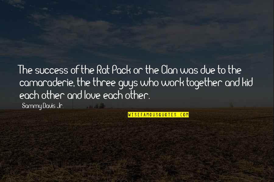 Other Guys Quotes By Sammy Davis Jr.: The success of the Rat Pack or the