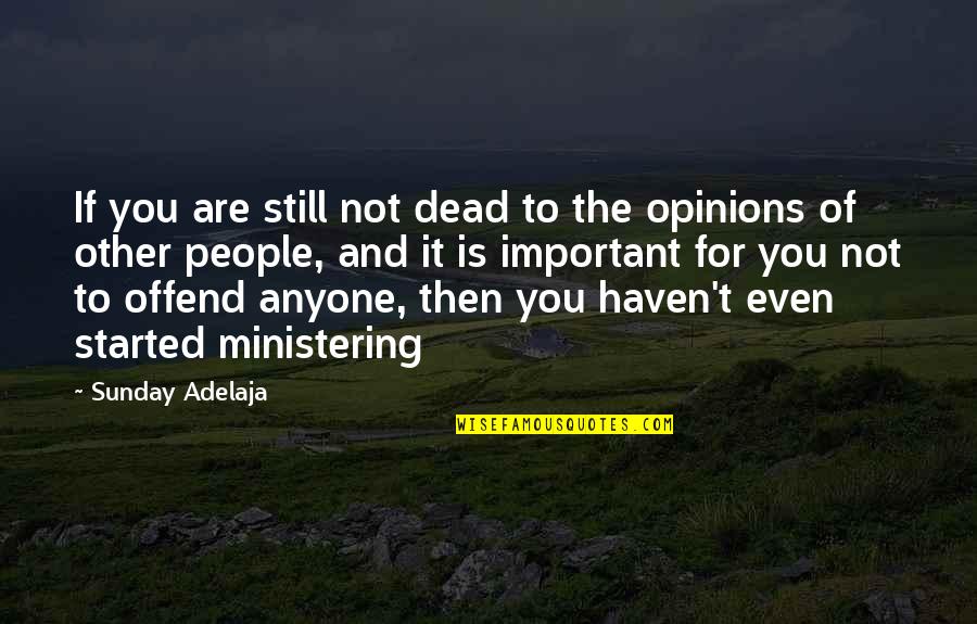 Other People Opinions Quotes By Sunday Adelaja: If you are still not dead to the