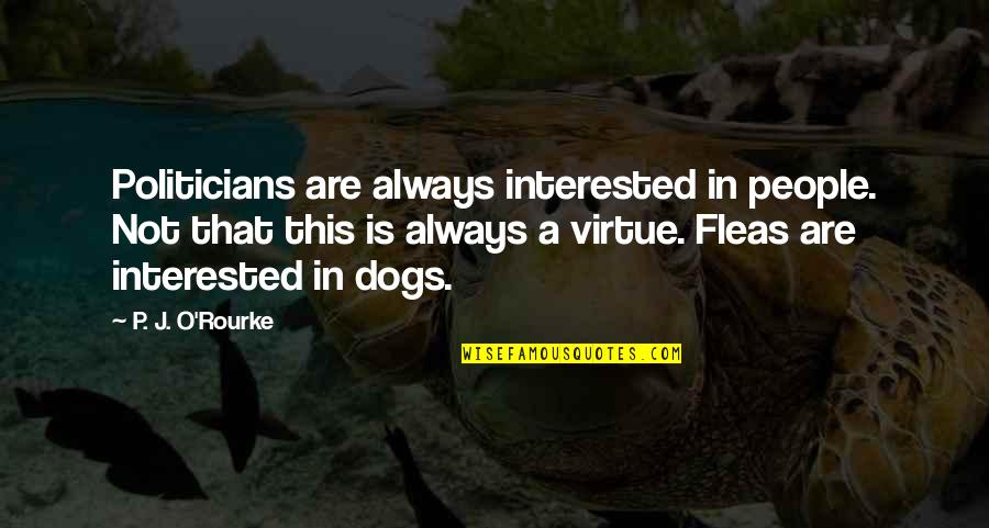 Other People's Dogs Quotes By P. J. O'Rourke: Politicians are always interested in people. Not that