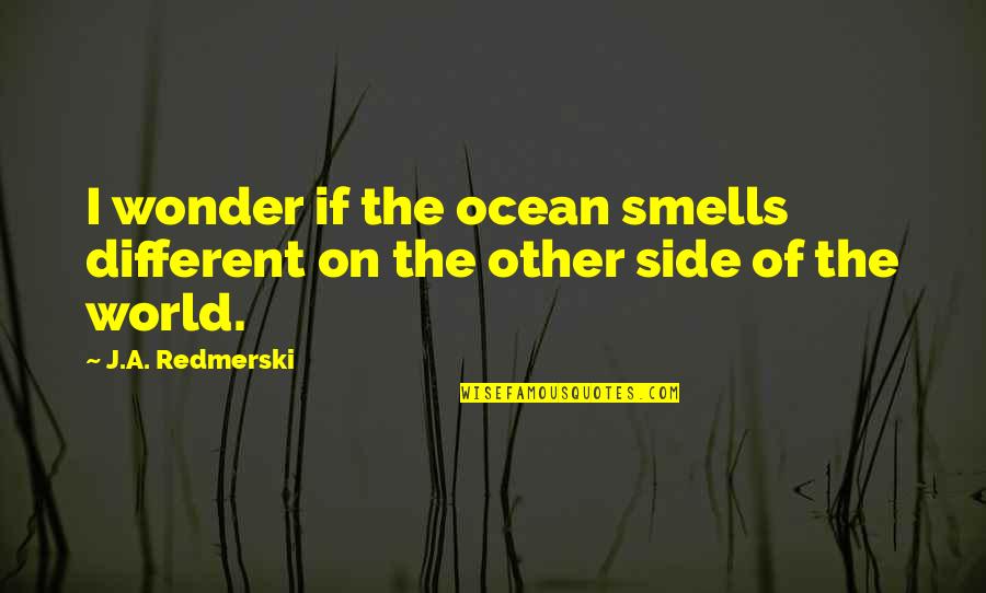 Other Side Of The World Quotes By J.A. Redmerski: I wonder if the ocean smells different on