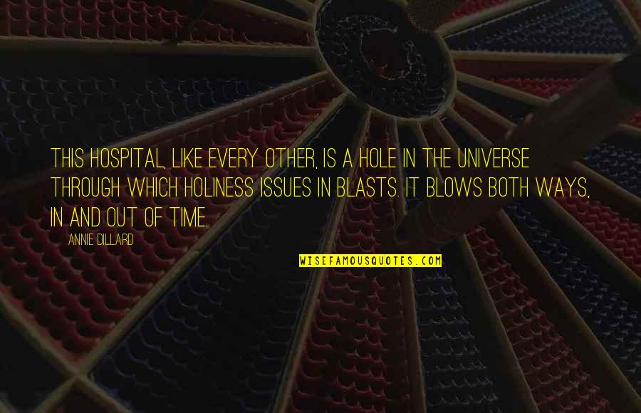 Other Ways Quotes By Annie Dillard: This hospital, like every other, is a hole Other Ways Quotes By Annie Dillard: This hospital, like every other, is a hole