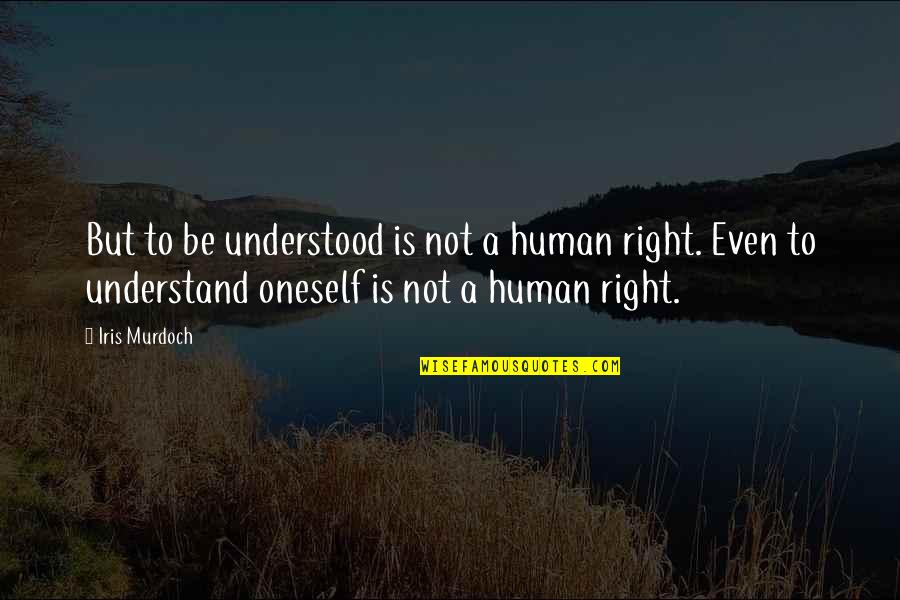 Others Not Understanding Quotes By Iris Murdoch: But to be understood is not a human