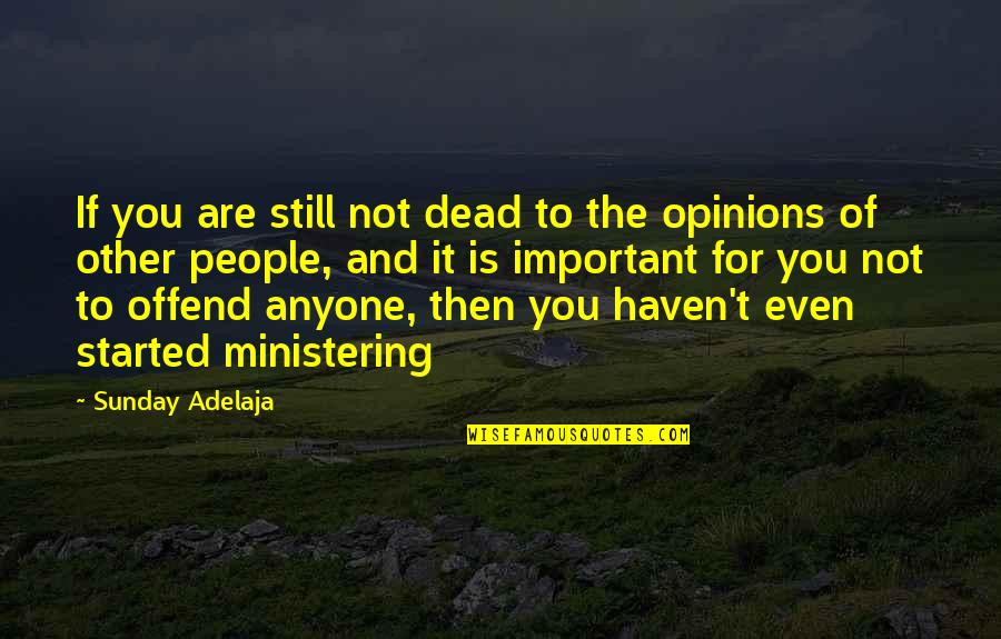 Others Opinions Quotes By Sunday Adelaja: If you are still not dead to the