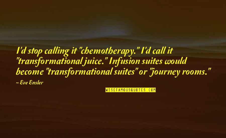 Othman Maalim Quotes By Eve Ensler: I'd stop calling it "chemotherapy." I'd call it Othman Maalim Quotes By Eve Ensler: I'd stop calling it "chemotherapy." I'd call it