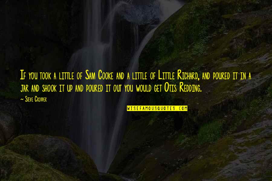 Otis Otis Quotes By Steve Cropper: If you took a little of Sam Cooke
