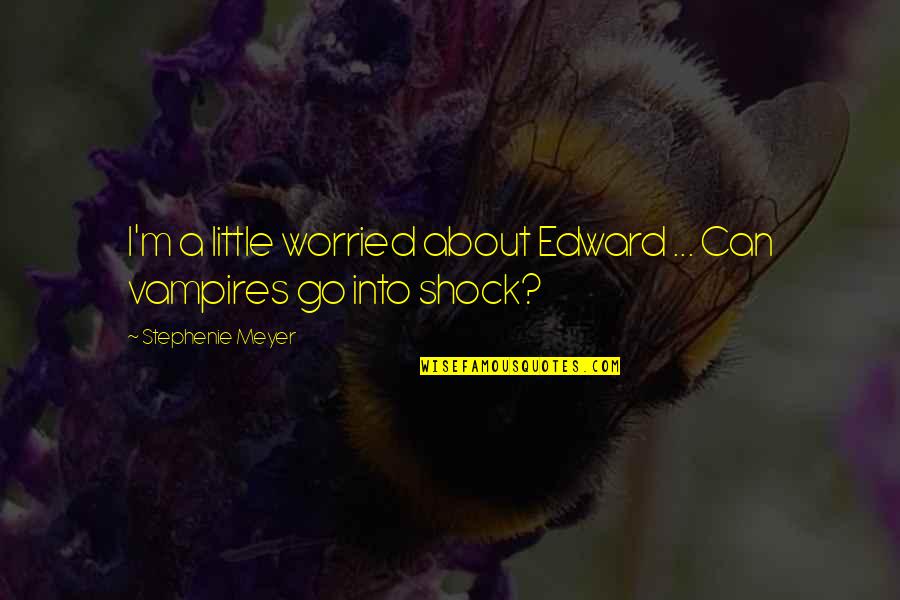 Otrusa Quotes By Stephenie Meyer: I'm a little worried about Edward ... Can