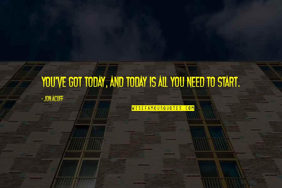 Ottawas Population Quotes By Jon Acuff: You've got today, and today is all you