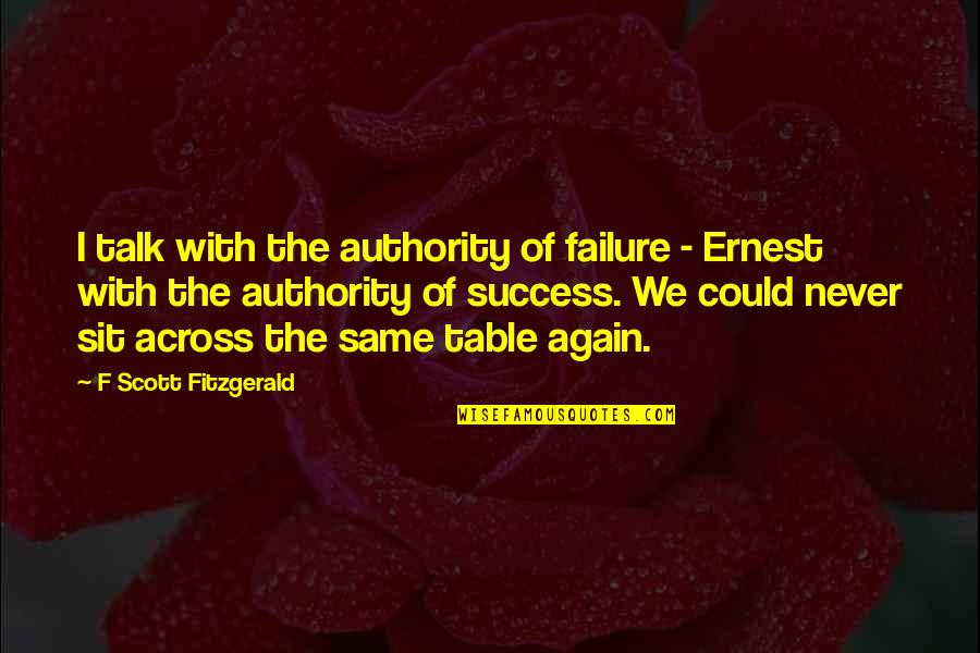 Ottenheimer Quotes By F Scott Fitzgerald: I talk with the authority of failure - Ottenheimer Quotes By F Scott Fitzgerald: I talk with the authority of failure -
