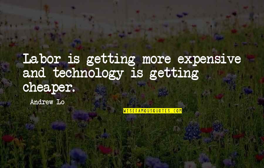 Otthon Pol Si Kongresszus Quotes By Andrew Lo: Labor is getting more expensive and technology is