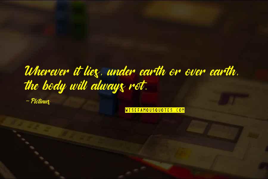 Ouassin Quotes By Plotinus: Wherever it lies, under earth or over earth,