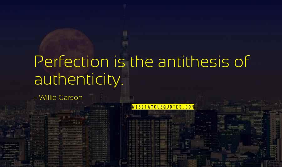 Oughterson Family Estates Quotes By Willie Garson: Perfection is the antithesis of authenticity.