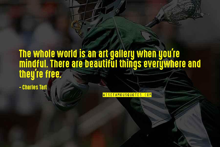 Our Beautiful World Quotes By Charles Tart: The whole world is an art gallery when