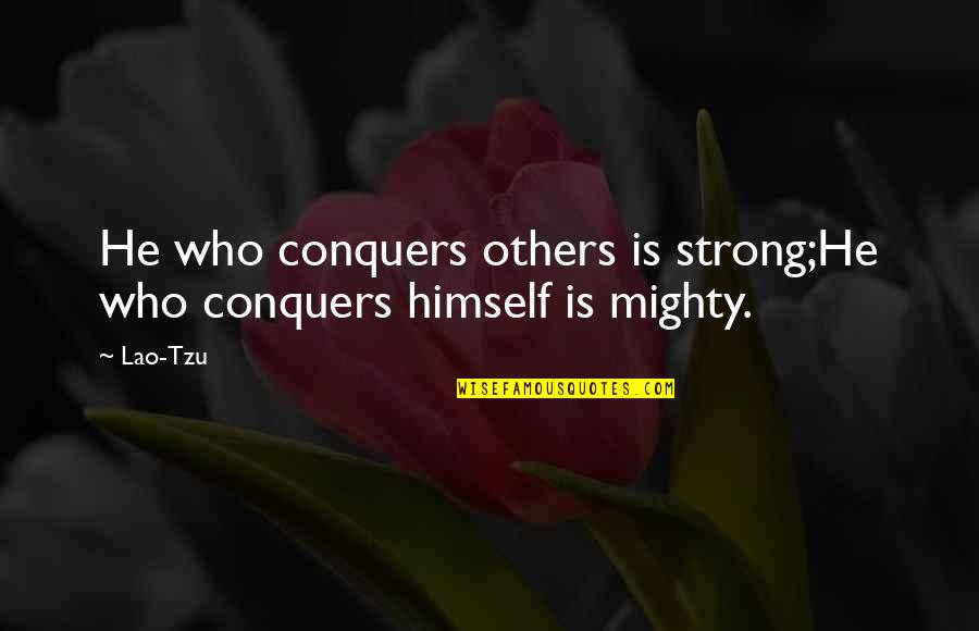 Our Discussion Of Irony Ferris Quotes By Lao-Tzu: He who conquers others is strong;He who conquers