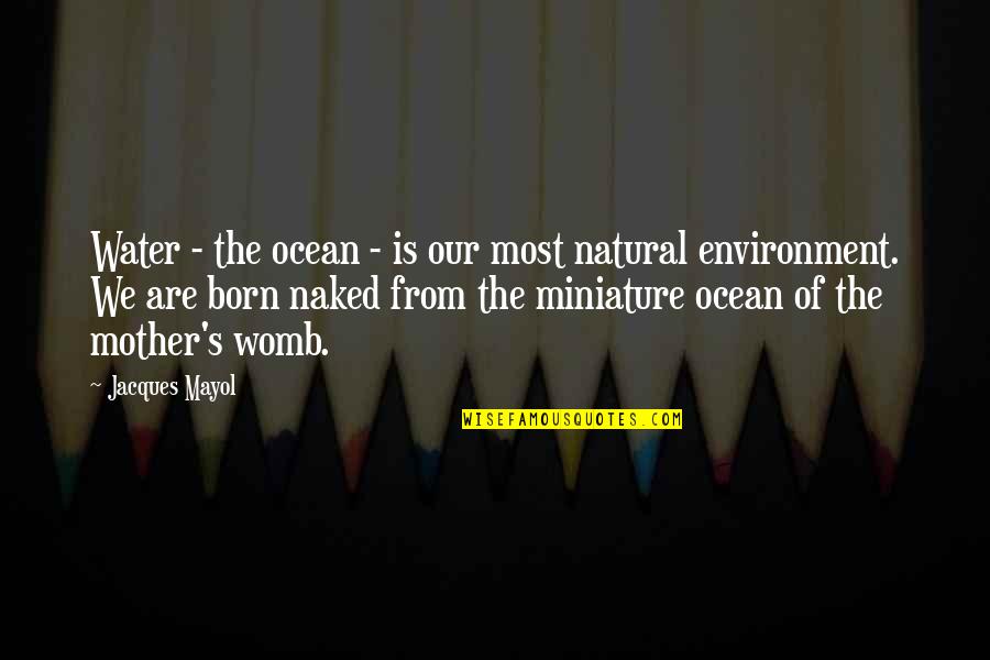 Our Environment Quotes By Jacques Mayol: Water - the ocean - is our most