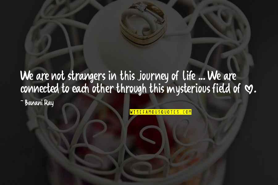 Our Journey Through Life Quotes By Banani Ray: We are not strangers in this journey of